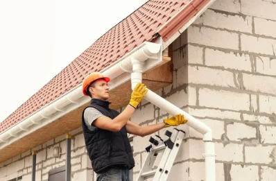 Pose et remplacement de gouttières à Gâprée